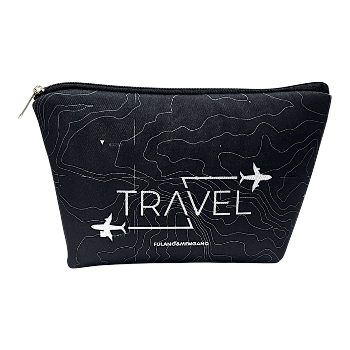 CARTUCHERA SIMPLE SIMIL NEOPREN / NECESER - TRAVEL NEGRO